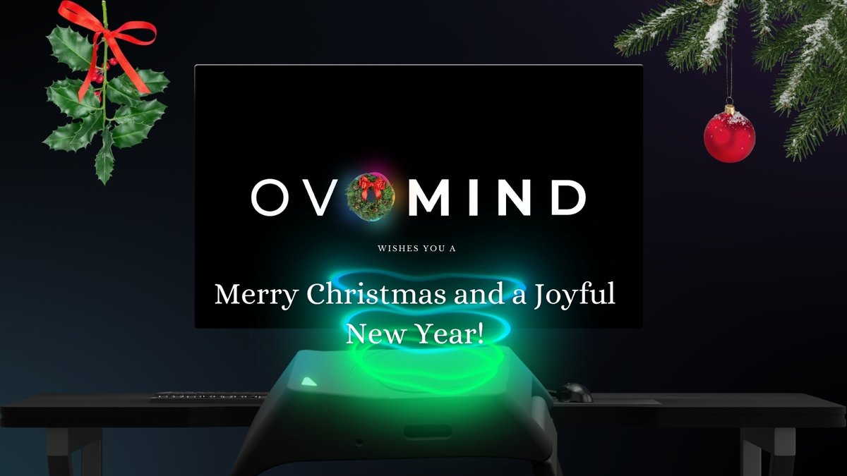 🎄 Feel the magic of the holidays with Ovomind!
🌟 Joy with loved ones.
🎮 Excitement in adaptive gameplay.
✨ Wonder with emotion-driven games.
🎁 Preorders are still live! 
🌟 Pre-order your Ovomind DK1 today: [🔗 ovomind.com]