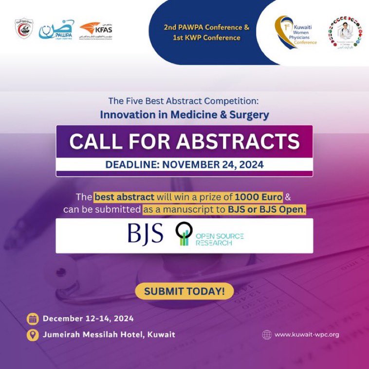 OpenSourceResearch (@opsore) on Twitter photo BJS-OSRC Session during #PanArabWomenPhysician #Conference in #Kuwait
Despite being announced with a short notice (six weeks), we had 30 abstracts
Many #innovative projects & well written scientific #research
We need to invest more in those talents
<a href="/BJSAcademy/">BJS Academy</a> <a href="/aparagon_/">Asmaa Al Rashed MD FRCSC FACS</a> BJS-OSRC Session during #PanArabWomenPhysician #Conference in #Kuwait
Despite being announced with a short notice (six weeks), we had 30 abstracts
Many #innovative projects & well written scientific #research
We need to invest more in those talents
<a href="/BJSAcademy/">BJS Academy</a> <a href="/aparagon_/">Asmaa Al Rashed MD FRCSC FACS</a>