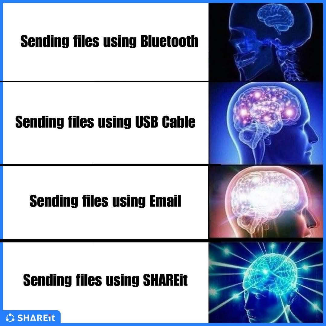 Global_SHAREit's tweet image. File sharing evolution: From Bluetooth to SHAREit. For faster and more convenient file sharing, choose SHAREit. 
#FileSharing #SHAREit