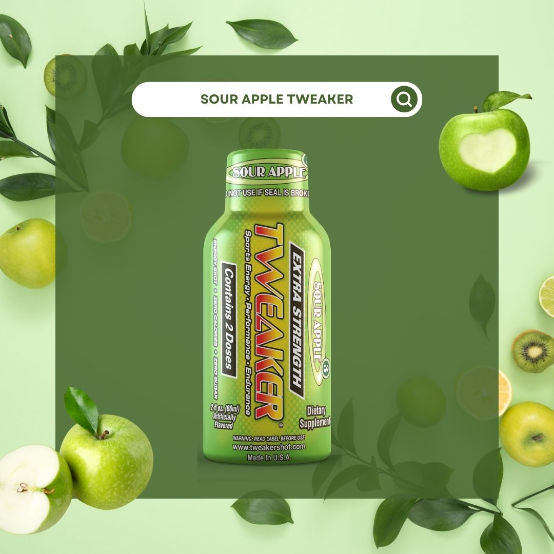Sour, sweet, and absolutely unbeatable! Meet your new favorite kick—Tweaker SOUR APPLE. 🍎💥 Perfect for powering through the day or adding a little zing to your routine. Who’s ready to turn up the energy? 🚀 #SourApplePower #TweakerEnergy #StayCharge