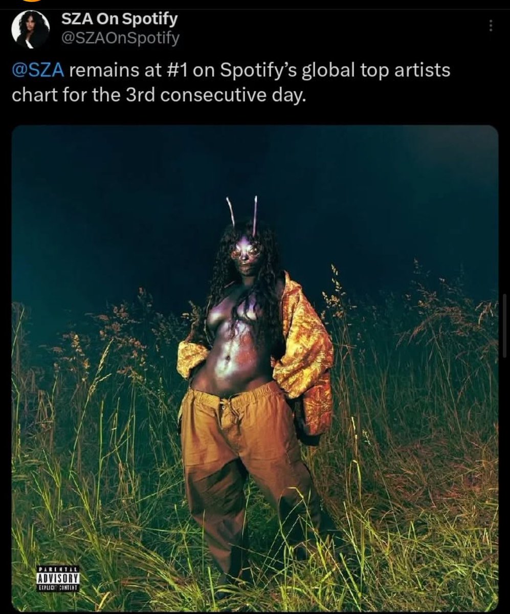 The fact that yall have me at number one for a third day w NO PLAYLISTING . NO PROMO NO RADIO . Onna deluxe . THIS IS WHY I TRY MY BEST BECAUSE YALL ALWAYS GOT ME NO MATTER WHAT🫡 thank you ❤️