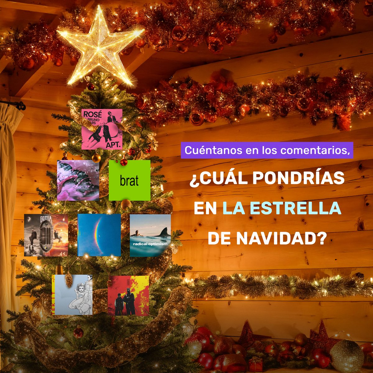 warnermusicperu's tweet photo. Este año, los artistas nos regalaron canciones y álbumes que marcaron nuestro 2024 🪩💫.
Cuéntanos en los comentarios, ¿cuál fue tu favorito? 🎄💖
#Navidad #Música #WarnerMusic #ROSÉ #BrunoMars #LinkinPark #CharliXCX #TiagoPZK #Coldplay #DuaLipa #Cafune #TwentyOnePilots https://t.co/1KlMNqyPzT