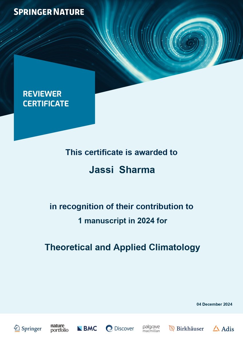 gryphon_queen's tweet photo. Reviewer alert! This year, I flexed my academic muscles by reviewing cutting-edge research manuscripts. ๐งโ๏ธ Helping shape science one critique at a time. Bring on more brainy adventures in 2025!๐ฅ๐ #SpringerNature#SNreviewers#PeerReviewPower #ResearchNerd #ScienceGang https://t.co/6cbp3NcJPR