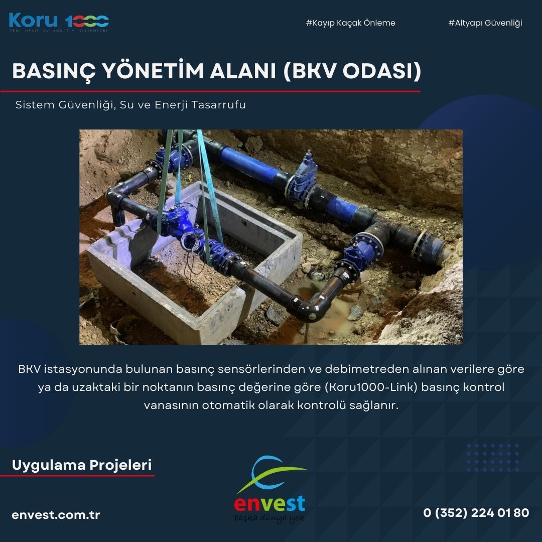 koru1000's tweet photo. BKV (Basınç Kontrol Vanası) İstasyonları, su dağıtım şebekelerinde meydana gelebilecek istenmeyen yüksek basınçları kontrol altına alarak sistemi daha uzun ömürlü hale getirir, bakım-onarım maliyetlerini minimuma indirir ve kayıp-kaçakları regüle eder. 
#BasınçKontrol #SuYönetimi https://t.co/NPjWSLb87y