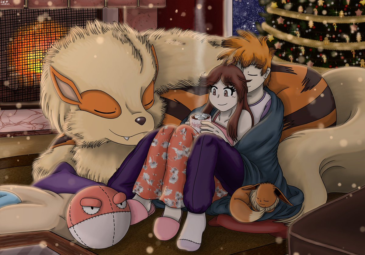 ArtbyCarlyH's tweet photo. {Repost}

Merry Christmas everybody! 🎄🎁

#Pokemon #pkmn #conflictshipping #leaf #blueoak #leafgreen #Eevee #arcanine #Christmas #ChristmasEve #shipping #fanart #DigitalArtWork #ArtistOnTwitter #ArtistsOnTwitter https://t.co/2XGflAcNom