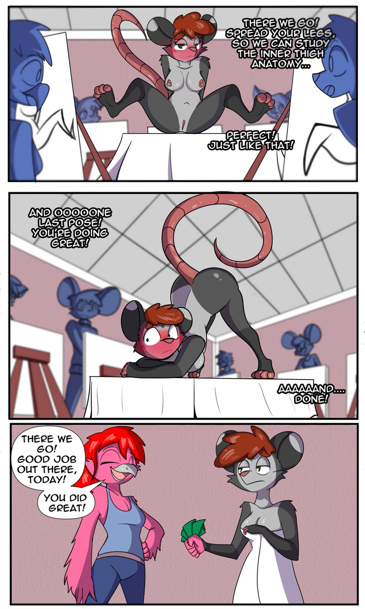 PanTheBirb 🔞 (@birbpan) on Twitter photo Secret Santa art comic for <a href="/LewdSheepy1/">Sleepy Sheepy!</a>
Roscoe decides to model for a life drawing class! Secret Santa art comic for <a href="/LewdSheepy1/">Sleepy Sheepy!</a>
Roscoe decides to model for a life drawing class!