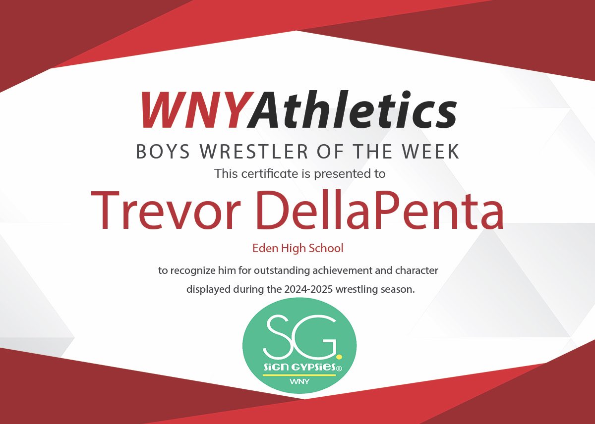WNY Athletics (@wnyathletics) on Twitter photo WNY Athletics Boys Wrestler of the Week presented by Sign Gypsies WNY: Trevor DellaPenta
<a href="/Matt_ORourke1/">Matt O</a> <a href="/wnywrstlcentral/">WNY Wrestling Central</a> <a href="/wnywrestling/">armdrag.com</a> <a href="/EdencsdRaiders/">EdenAthletics</a> <a href="/wolf3328/">FW</a>
wnyathletics.com/post/wny-athle… WNY Athletics Boys Wrestler of the Week presented by Sign Gypsies WNY: Trevor DellaPenta
<a href="/Matt_ORourke1/">Matt O</a> <a href="/wnywrstlcentral/">WNY Wrestling Central</a> <a href="/wnywrestling/">armdrag.com</a> <a href="/EdencsdRaiders/">EdenAthletics</a> <a href="/wolf3328/">FW</a>
wnyathletics.com/post/wny-athle…