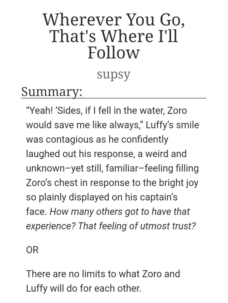 supsy_'s tweet image. "Wherever You Go, That's Where I'll Follow"

A Zolu fic inspired by @sanomikeycult 
Chapter 1/2
Link in replies!