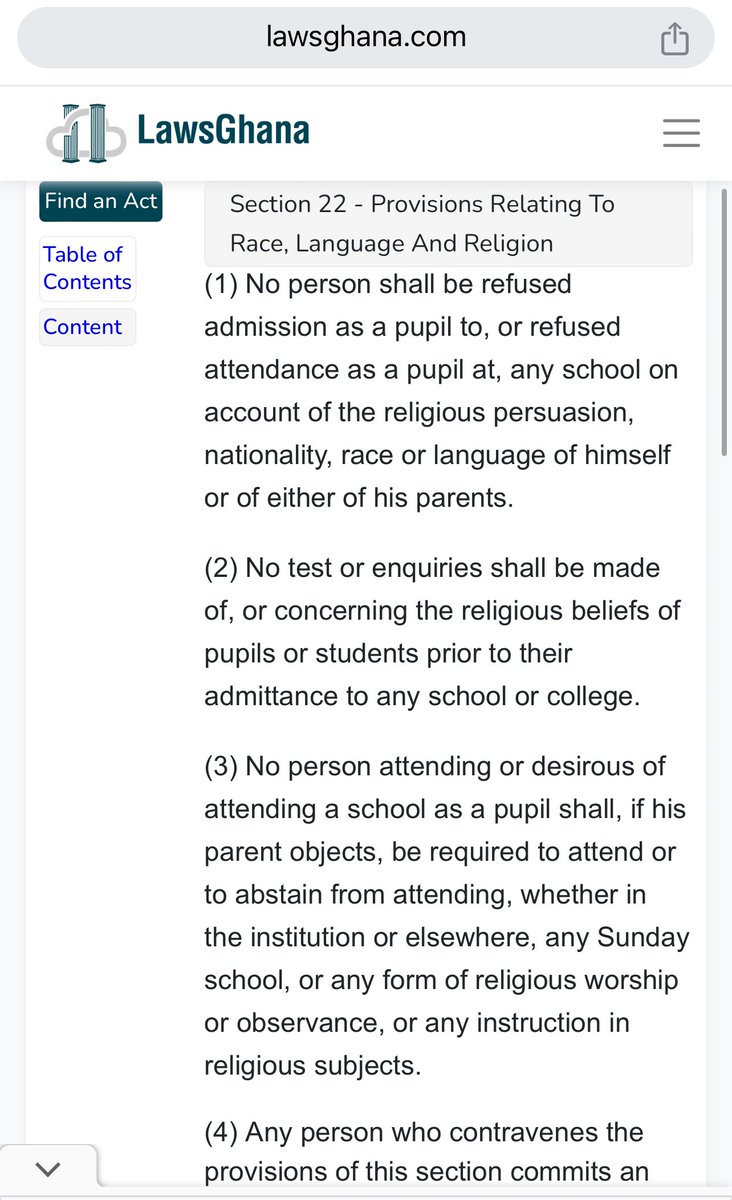One of the interesting findings while working on this case was the fact that in 1961, parliament had a more enlightened understanding of religious freedom in schools. 

It was actually a crime to compel a child to attend a religious service (Education Act 1961)