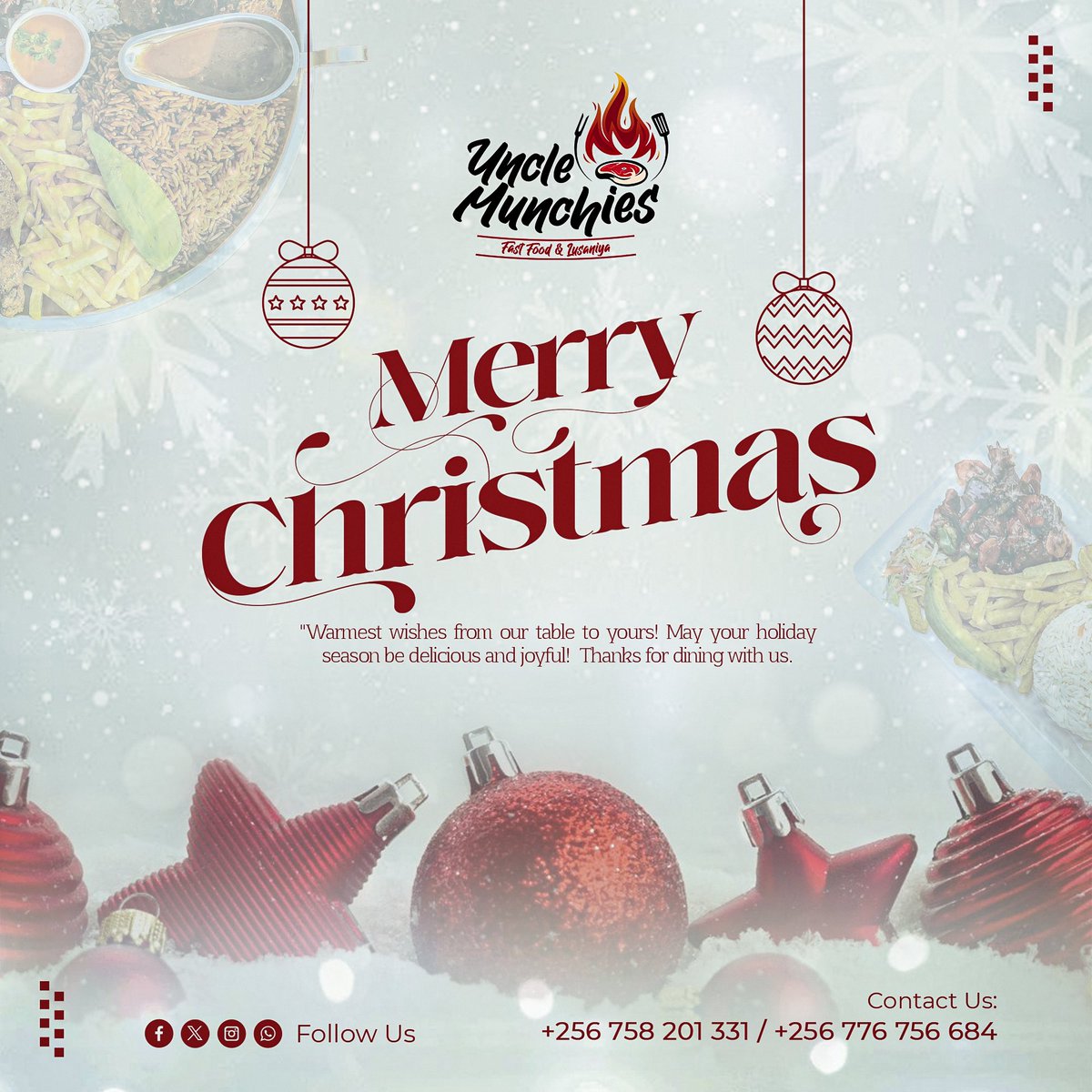 unclemunchiesug's tweet image. From our table to yours  . 
Merry Christmas
