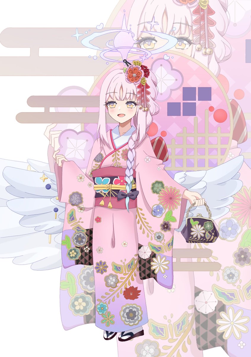 C105 で頒布予定の聖園ミカ(正月)イラストです！