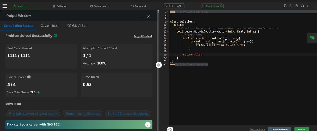Drishti2904's tweet image. POTD dated : 24-12-2024
@geeksforgeeks #gfg160 #geekstreak2024 #womeintech