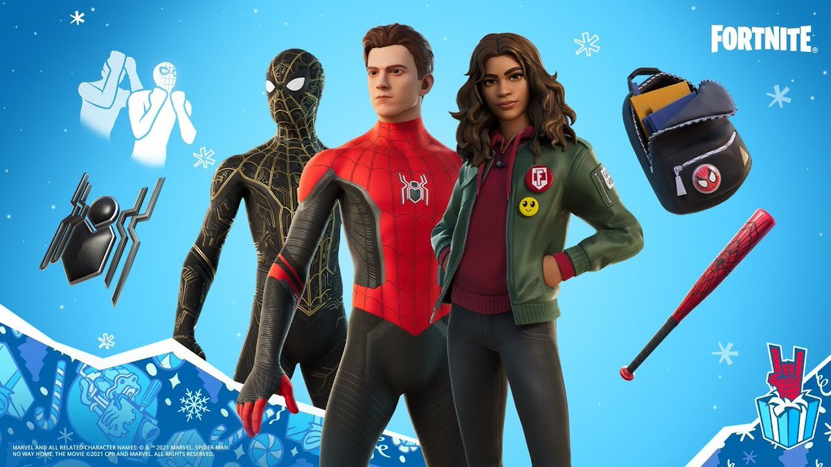 GamingBolt53173's tweet photo. Spiderman No Way Home regresa en la siguiente actualización de la tienda después de 744 días

#Fortnite #FortniteLeaks #FortniteChapter6 https://t.co/Pc69cAC3nZ