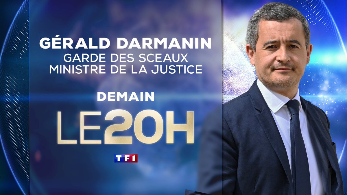🔴𝐃𝐞𝐦𝐚𝐢𝐧, jeudi 26 décembre, dans #LE20H de <a href="/TF1/">TF1</a> 

🗣️𝐆𝐞́𝐫𝐚𝐥𝐝 𝐃𝐚𝐫𝐦𝐚𝐧𝐢𝐧 (<a href="/GDarmanin/">Gérald DARMANIN</a>), ministre d’État, Garde des Sceaux, ministre de la Justice, sera l’invité du JT de 20H. Il répondra en direct &amp; et en plateau aux questions de Jean-Baptiste Boursier

📺Sur #TF1