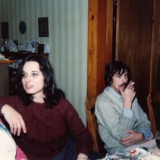 Yes, it is time once again for my annual Christmas photo, known as "Why I Love the Holidays So Very Much" or "My New Year's Resolution: Keep Smoking."  I hope everyone has a great holiday. Obviously, I won't. (Brenda and me, 1983.)