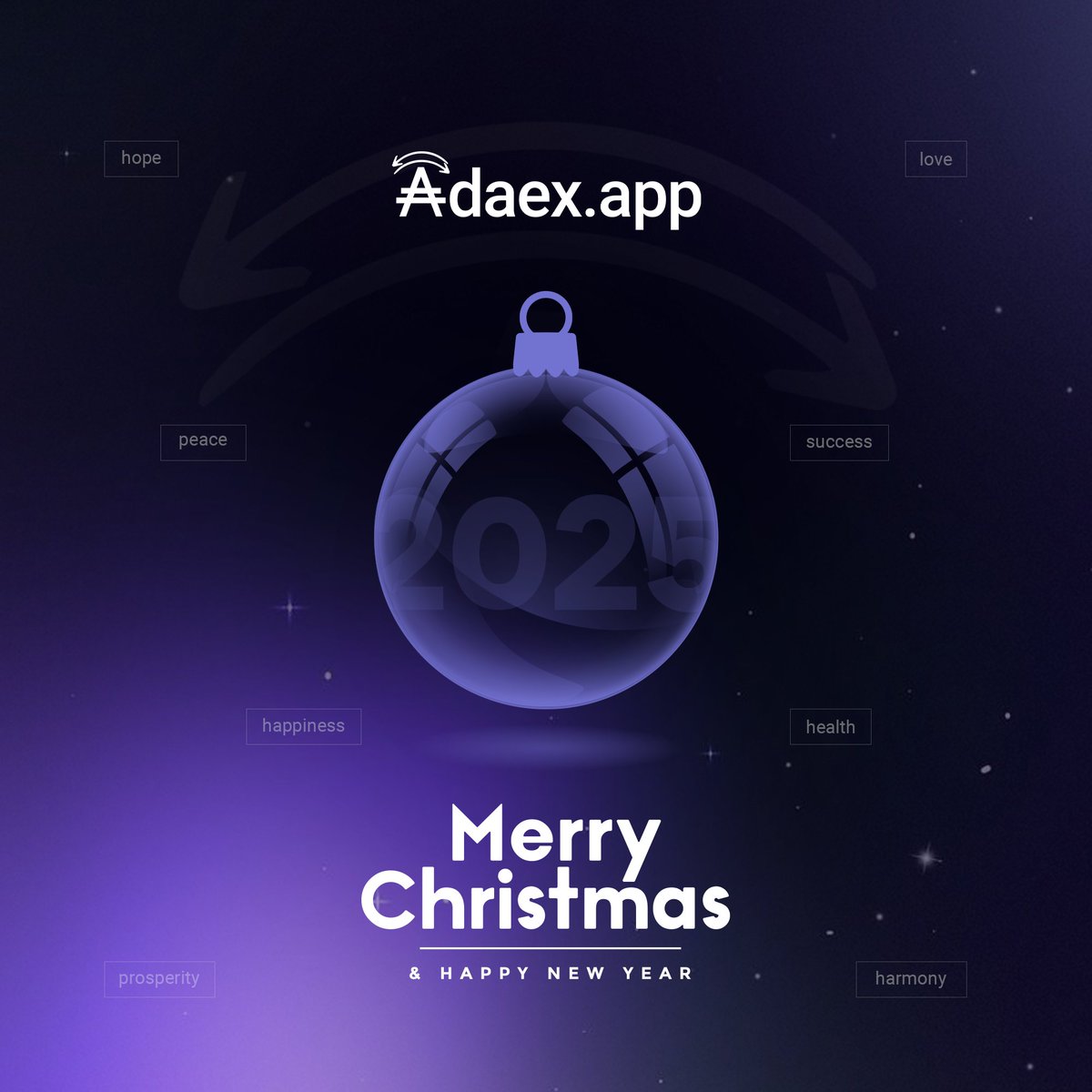 BoazB5475's tweet photo. Merry Christmas and a Happy New Year from the AdaEx family! 🎁
May 2025 bring you financial freedom.
With @adaexchangeapp the future is bright. 🥳
#MerryChristmas #HappyNewYear #AdaEx https://t.co/qOEITsE9EE