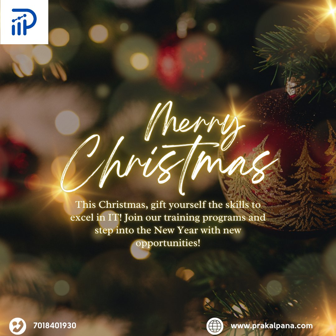 Wishing you a Merry Christmas and a Happy New Year! This festive season, upgrade your IT skills with our expert training programs and start the New Year ready for new opportunities!
#ChristmasWishes #MerryChristmas #ITTraining #TechSkills #NewYearNewSkills #CareerGrowth