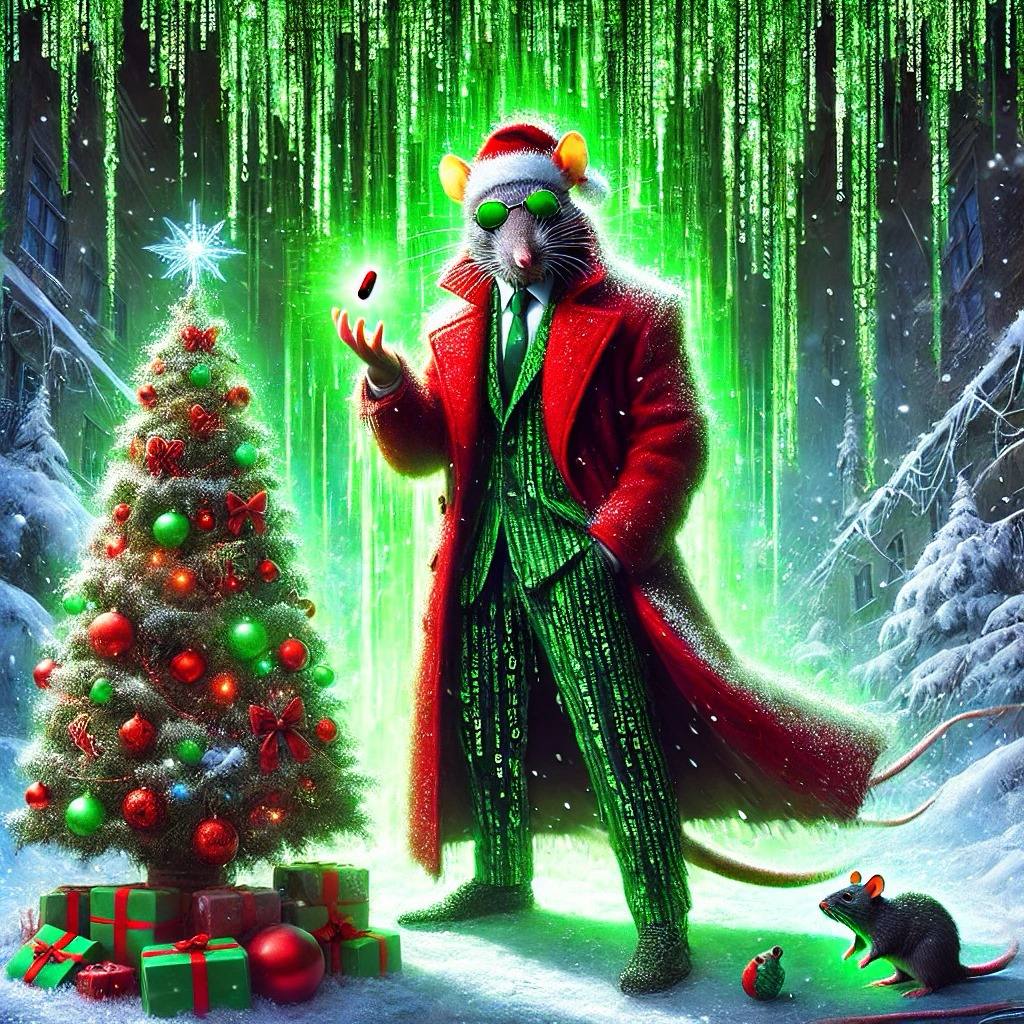 AOLMAN1997's tweet image. Merry Christmas, let&apos;s get out of the rat race and the matrix 🐀💨 #coinbase #escapematrix #Escapeonbase #ETH #cryptocurrency