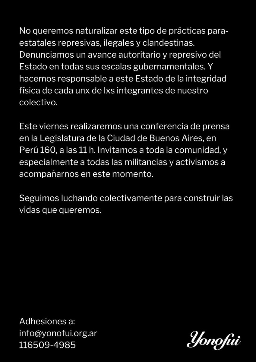 Comunicado urgente <a href="/yonofuiorg/">YoNoFui</a>