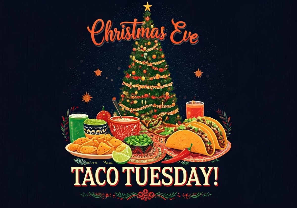 melliewink's tweet photo. Good Morning Sunshines!
🎄🎅🌞Happy Christmas Eve!🌞🤶🎄

Christmas Eve is Taco Tuesday with my boys! @Seriously_1970 https://t.co/WC6TnC7gbe