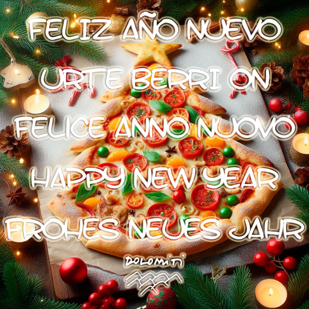 🌲 #FelizNavidad 🌠#EguberriOn 🥂 #MerryChristmas 🤩 #FrohlicheWeihnachten 💖 #VitoriaGasteiz 🎁 #HosteleríaLocal 🍕 #dolomiti