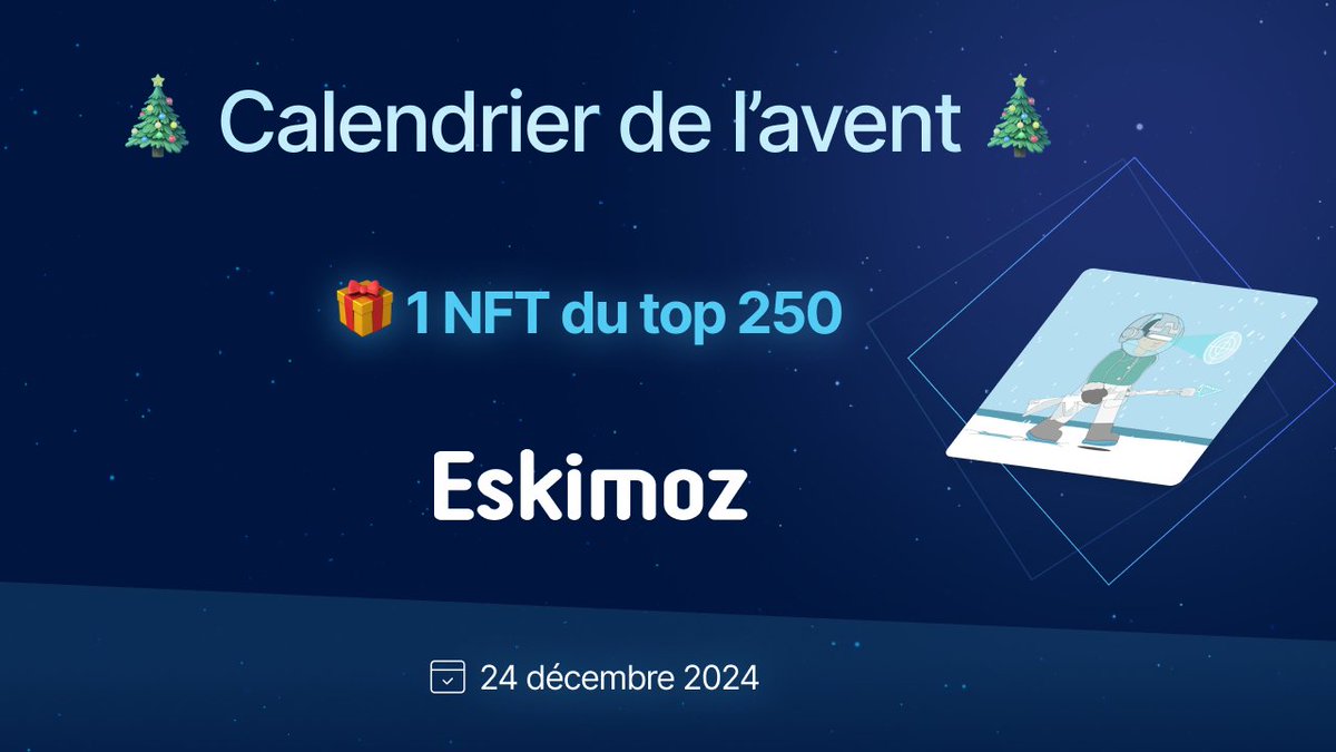 🎁 GIVEAWAY du 24 décembre : 1 NFT TOP 250 🎁

Notre calendrier de l’avent est sur le point de se terminer, et pour remercier les dizaines de milliers de participants… 👇🌲

Nous mettons en jeu 1 NFT Genesis du top 250, offrant plus de 10 utilités exclusives (réductions,