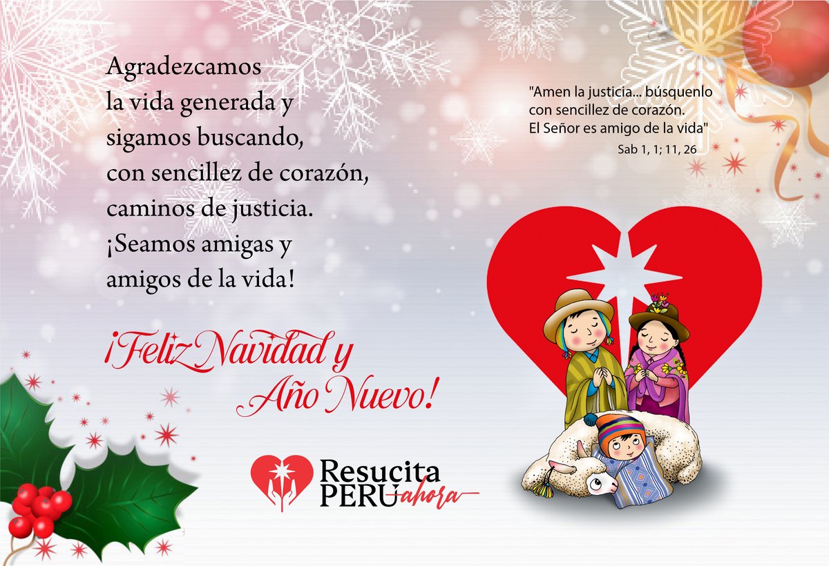 ¡Feliz Navidad! 
Agradezcamos la vida generada y sigamos buscando, con sencillez de corazón, caminos de justicia.