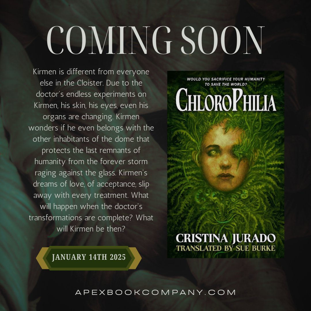 Happy Christmas Eve from Apex to all our readers celebrating! And for those already growing tired of the winter weather, why not treat yourself to something a little greener? 🎄 CHLOROPHILIA by Cristina Jurado releases in just three weeks!

Preorder here: apexbookcompany.com/products/chlor…