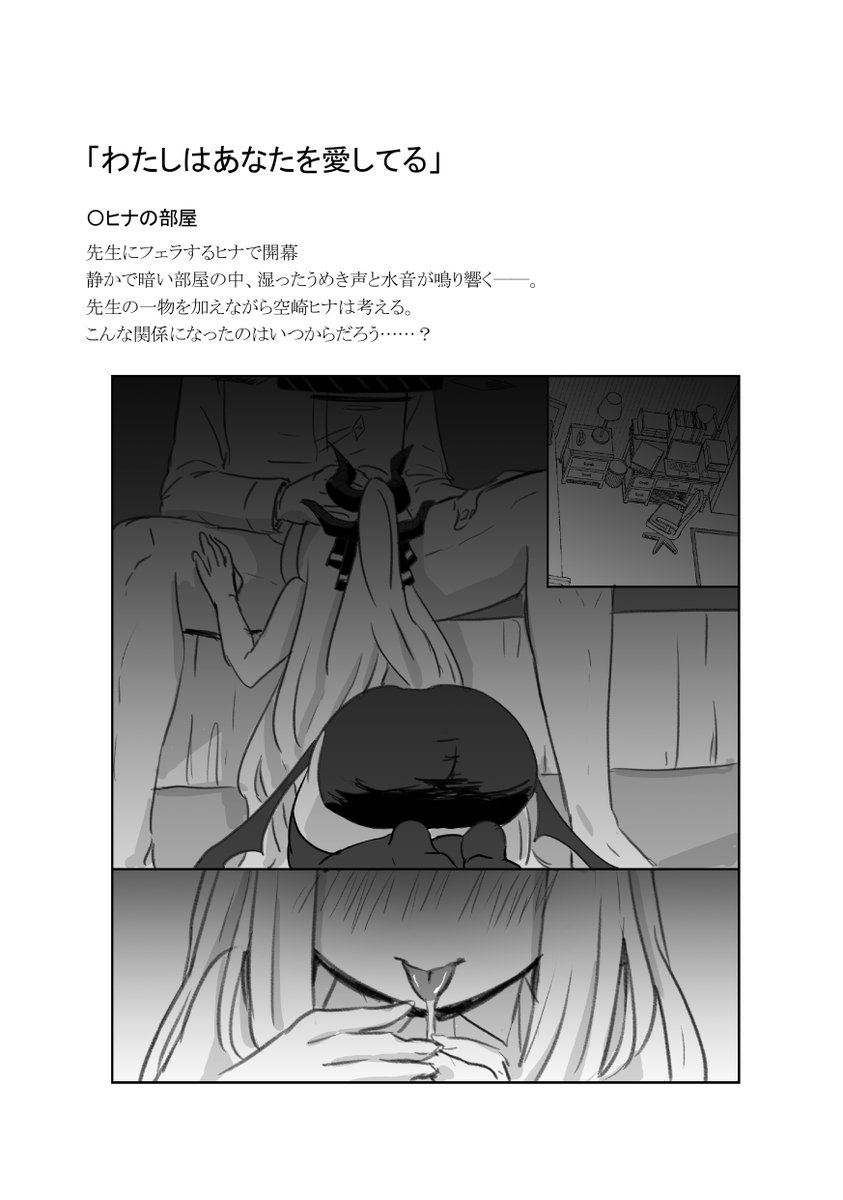 新刊セットにはこんな感じの挿絵付きプロット本が付きます!
16Pの先ヒナ本だよ。 