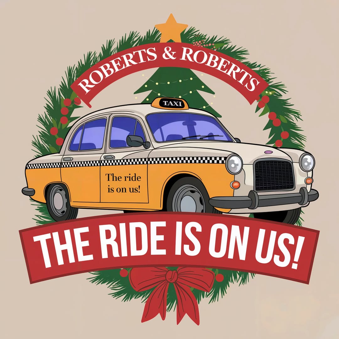 🎄Free, Safe Rides Home!🎄

Roberts &amp; Roberts is proud to continue our tradition of helping keep East Texas roads safe by offering FREE, safe rides home through January 1st! 🚕

This free community service is available in 14 East Texas counties thanks to our outstanding community