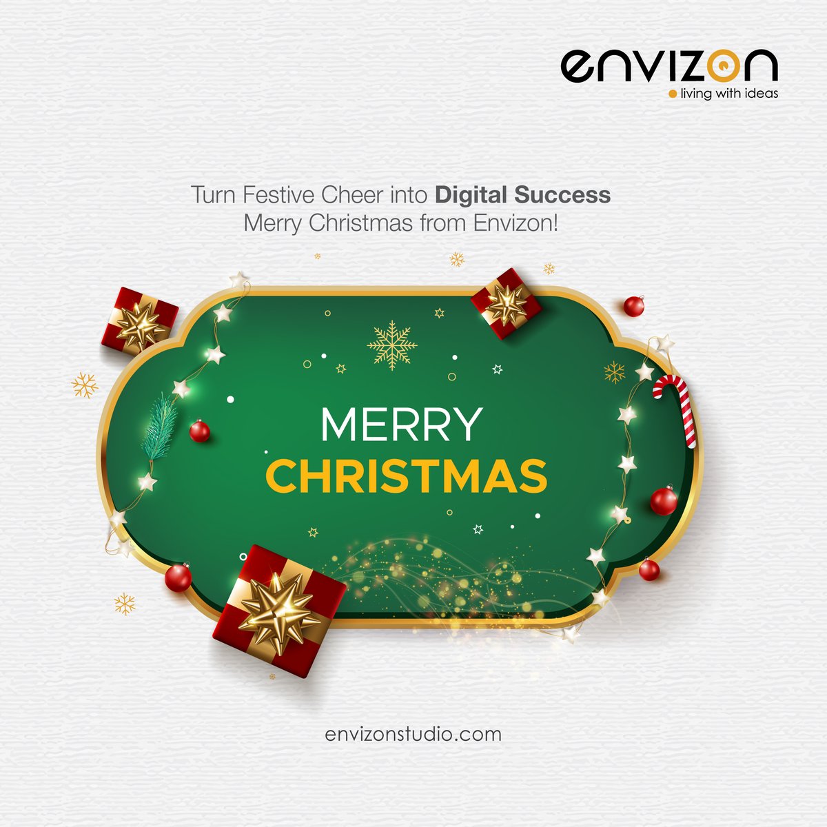 envizonstudio's tweet photo. ✨ This season, let the magic of innovation shine bright! Turn festive cheer into digital success with Envizon. Wishing you a Merry Christmas! 🎄🌟
#MerryChristmas #Envizonstudio #DigitalSuccess #SeasonOfInnovation #FestiveCheer #HolidayMagic #JoyfulJourney #ChristmasWishes https://t.co/Hn5cbKgj7u