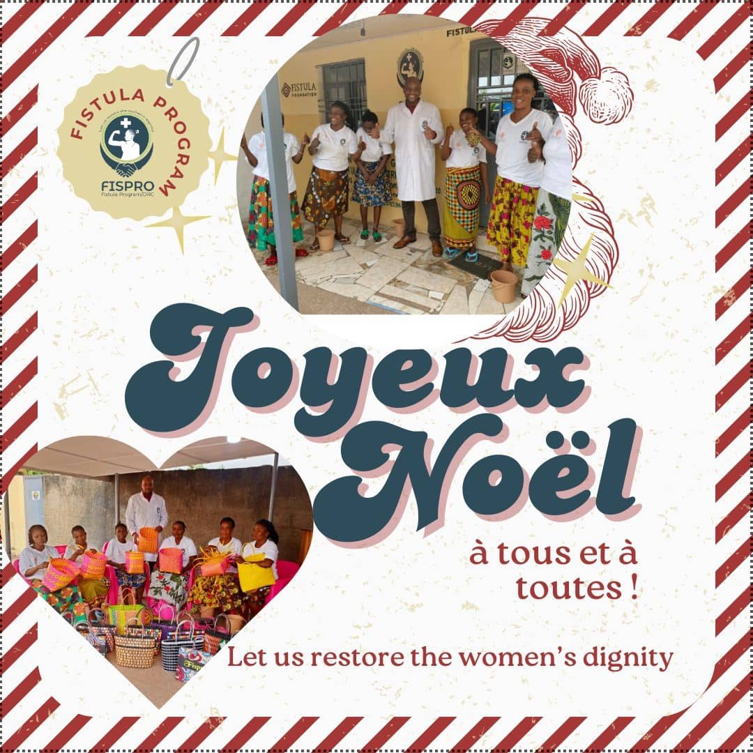 À l'occasion de la nativité du Seigneur,Fístula Program DRC souhaite un joyeux Noël à tous les malades réparés depuis son existence,son staff technique et administratif sans oublier tous les relais communautaires et tous ceux qui interviennent dans la réussite de ce grand projet.