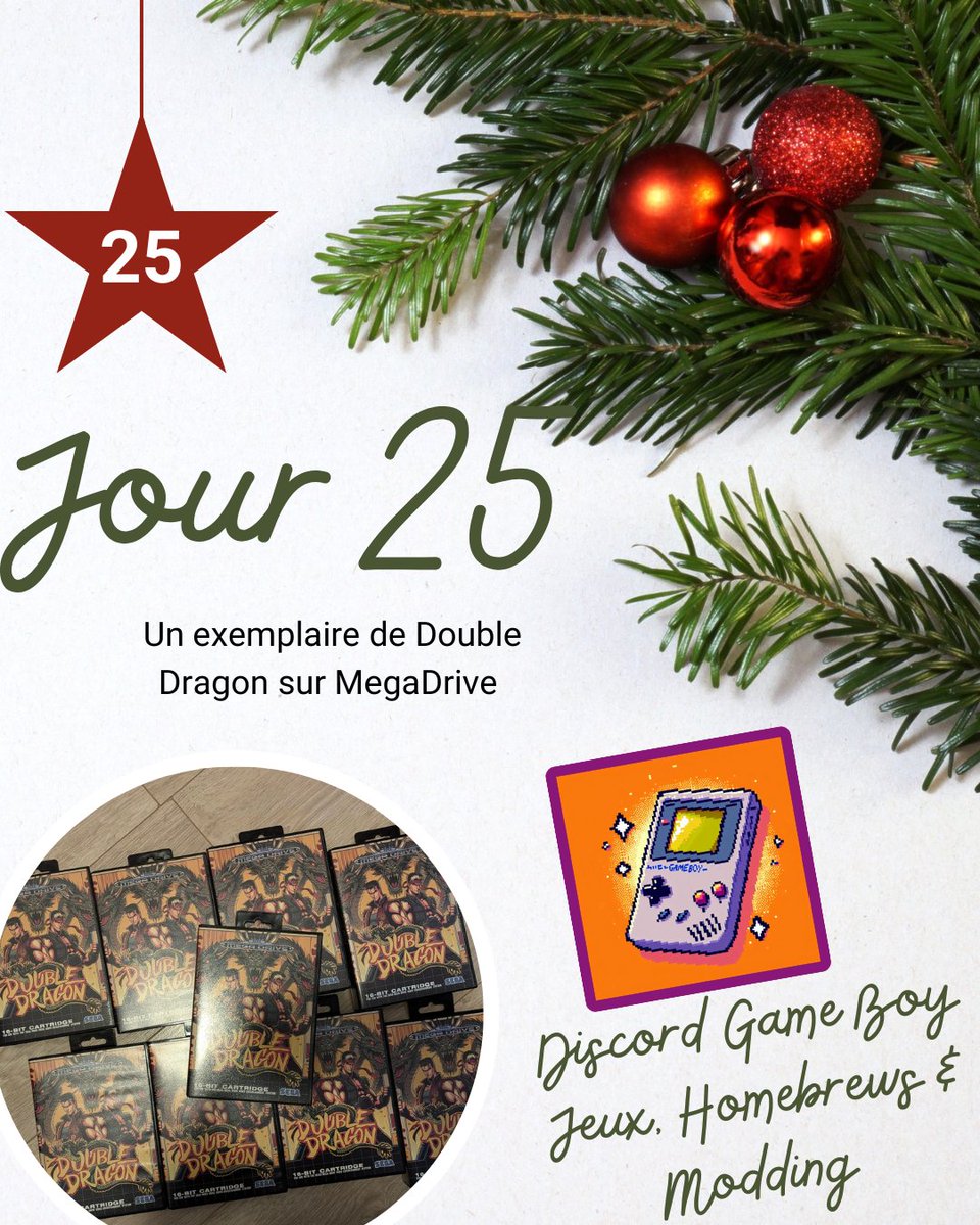DiscordGB_FR's tweet image. Le Père Noël s&apos;est arrêté chez @5customs_games et a décidé de continuer de vous régaler ! 

Un exemplaire du jeu Double Dragon sur MD offert par @5customs_games

Pour participer : 
1️⃣Suivez ce compte + @5customs_games
2️⃣RT

Fin le 25/12/2024 à 23h59 - Tirage au sort le lendemain