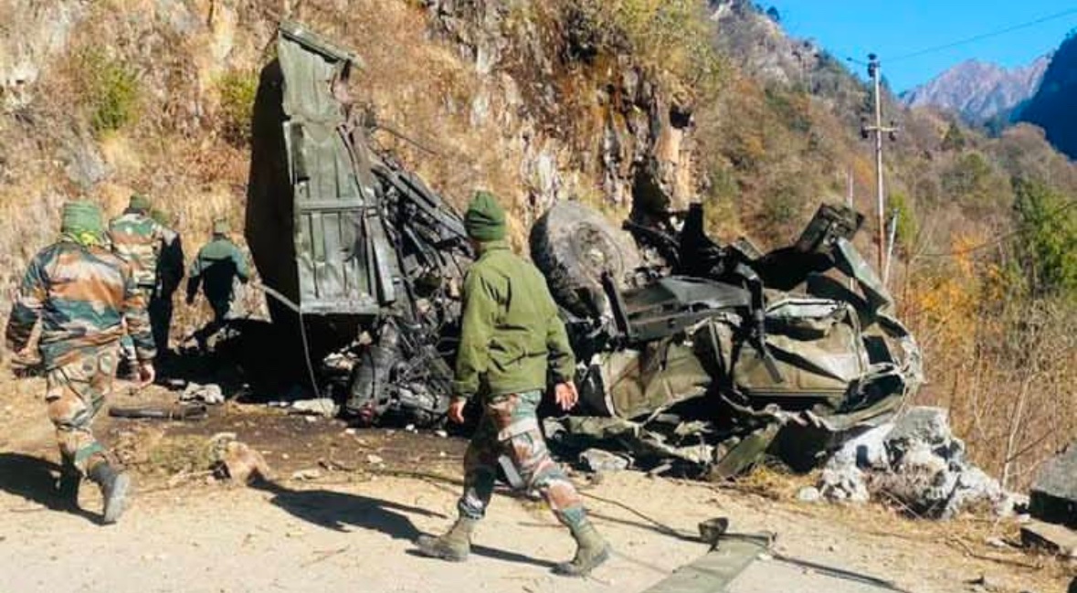 he news of an army van falling into a deep gorge in Poonch, Jammu and Kashmir, is deeply saddening. There are reports of several soldiers martyred in this tragic accident. My heartfelt condolences go out to the families of the soldiers.
#rip