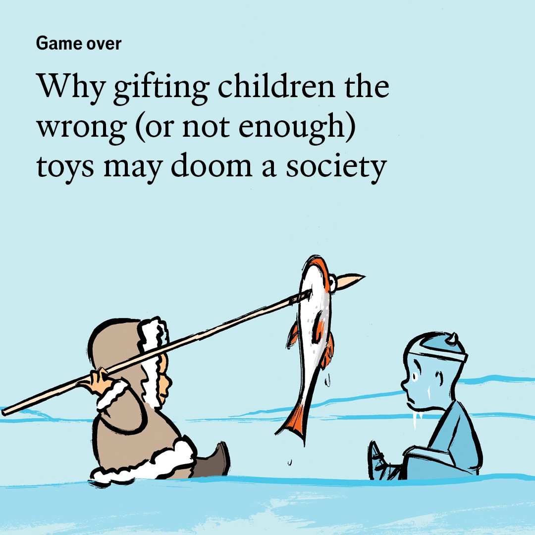When toys teach the right skills, children are prepared for adulthood and thrive. When they do not, calamity beckons, as new historical research shows econ.st/3DkeSFI

Illustration: Nishant Choksi