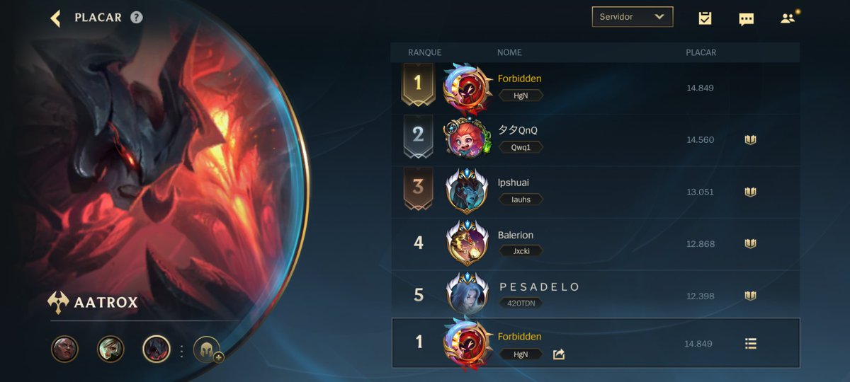 Forbiddenwr's tweet image. do nada top1 aatrox