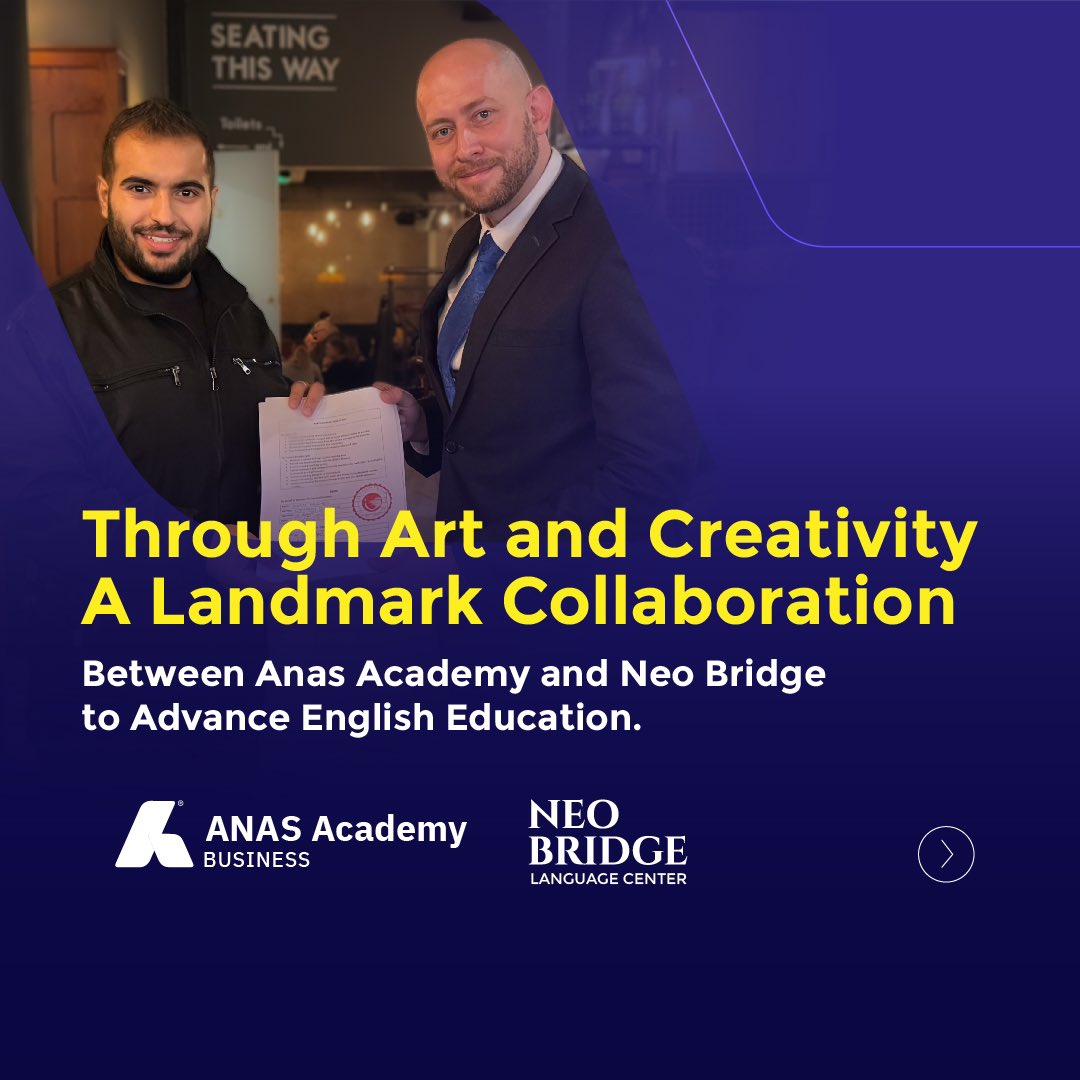 NeobridgeC's tweet photo. A Vision for Education: 
@AnasAcademy and Neo Bridge Unite to Advance Language Learning Through Creativity.

#NeoBridge
#AnasAcademy https://t.co/RyDILj8TSH