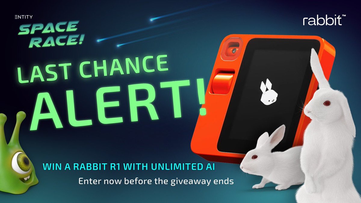 EntityFinance's tweet photo. Tis the season of giving!

Don’t miss our Space Race giveaway featuring a @rabbit_hmi R1 AI device.

Enter to win now: 
👉🏻https://t.co/utMSxiRKcU

Good luck 🍀 https://t.co/G0EbLzb1n1