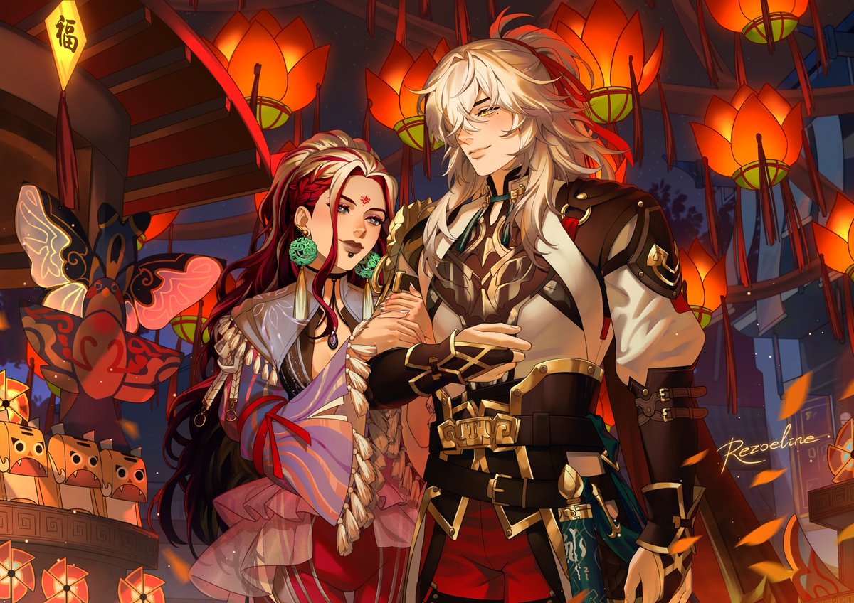 OC Amaranth x Jing Yuan art trade with KAMMI LU