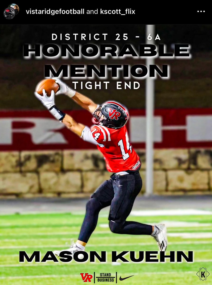 Your All District 25-6A Honorable Mention Offensive Players