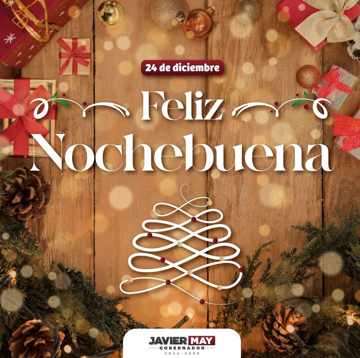 Mis mejores deseos para las y los tabasqueños en esta noche. Que la paz, el amor y la bondad colmen nuestros corazones y nos inspiren a seguir trabajando por un futuro mejor para todas y todos. ¡Feliz Nochebuena!