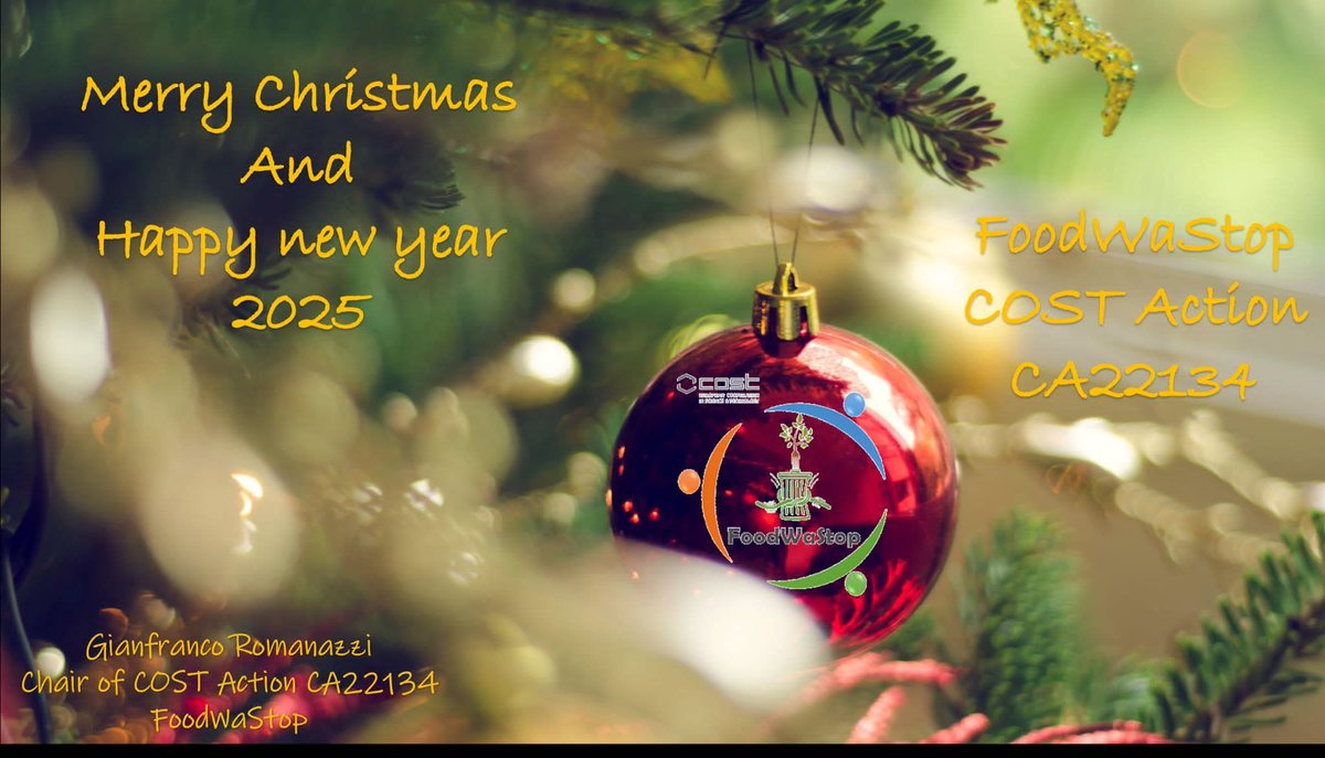 A Merry Christmas and a Happy start of New Year to all people taking care of our planet reducing food #loss and #waste by #FoodWaStop #COST Action