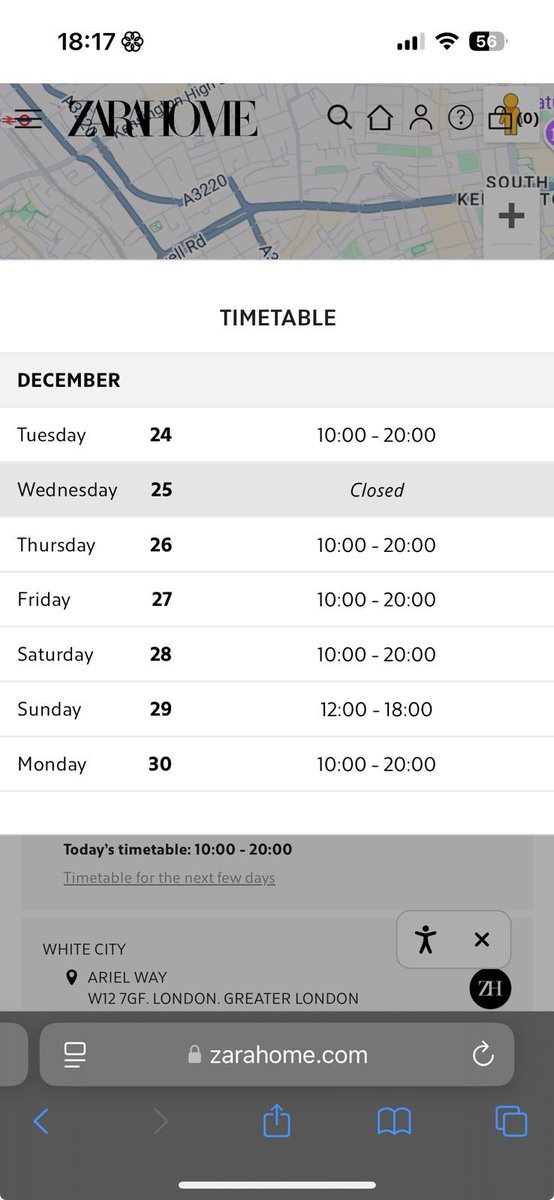 ben_candas's tweet photo. @zarahome where can I find opening hours? Website seems to be wrong as the store is closed now at 18:21 https://t.co/KeVje1iMIy