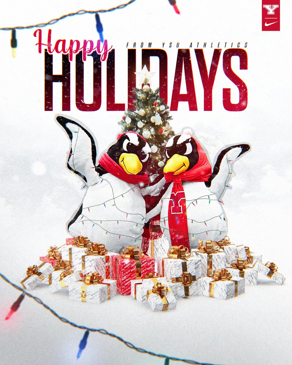 From our Penguin family to yours, Happy Holidays from YSU Athletics 🐧🎄

#GoGuins