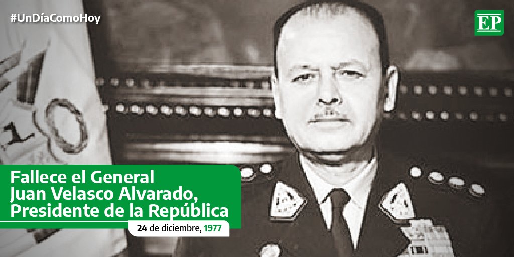 Diario_EP's tweet photo. #Undíacomohoy | Fue un militar y político peruano quien siendo jefe del Comando Conjunto de las Fuerzas Armadas, dirigió y ejecutó el golpe de Estado del 3 de octubre de 1968, con el cual derrocó a Fernando Belaúnde Terry.
#Efemérides #DiarioEP https://t.co/JUcZ8kKm7b