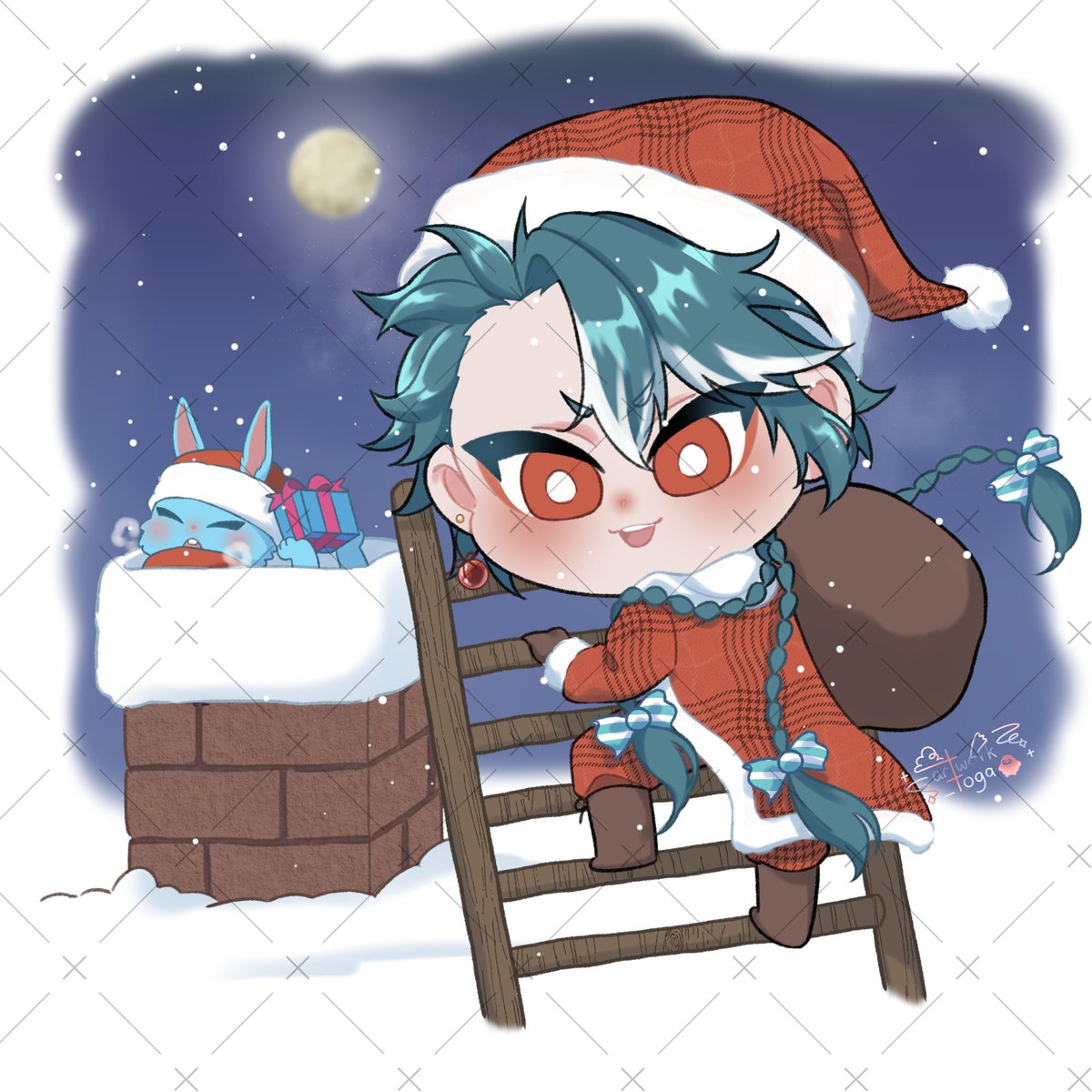 Merry Xmas!🎅❄️#แฟนอาร์ตคนเกลือ
(แบบไม่มีลายน้ำที่บ้านฟ้าจั๊บ🫶)

bsky.app/profile/togasl…