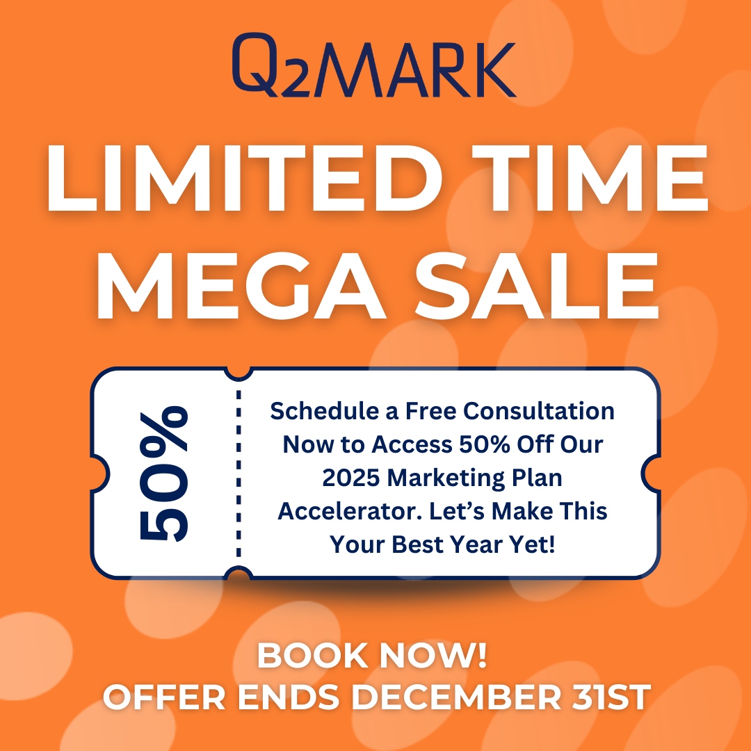 Q2Mark's tweet image. 🎉 End 2024 strong! Unlock hidden profits with our Marketing Plan Accelerator—50% OFF until Dec. 31st! 💼

📅 Book a free consultation to get started today! 👉 Don’t wait—spots are limited! &amp;gt;&amp;gt; q2mark.as.me/marketing-plan…