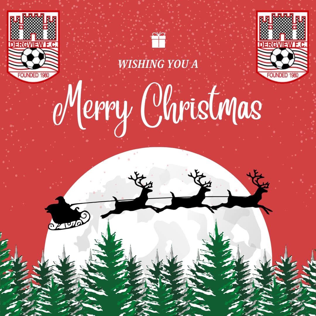 We would like to take this opportunity to wish all our players, coaches, volunteers, supporters &amp; everyone involved with Dergview FC a very Merry Christmas 🎅🏼🎄 &amp; health &amp; happiness for the New Year 💫 🖤🤍