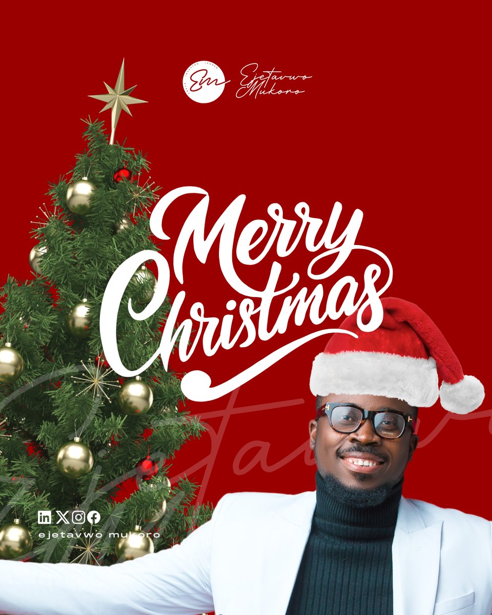 ejetavwomukoro's tweet photo. MERRY CHRISTMAS Friends!
As we prepare for 2025, let’s Validate our commitment to growth and Embody relentless consistency in love, laughter, and purpose.
From my heart to yours—Merry Christmas and a RE-EVOLVED New Year!
🎅❤️
#MerryChristmas #REEVOLVE #EjetavwoMukoro #2025 https://t.co/zwlAbqLemI