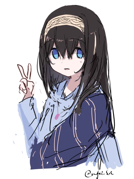 デフォルメ文香描いてみた('Д` ) 